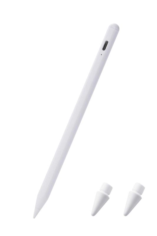 エレコム タッチペン 【iPad 7/8/9/10、 11インチ(A16)、Pro 11/12.9/13インチ、 Air3/4/5/11・13インチ、 mini5/6に対応】 iPad専用ペンシル 急速充電 パームリジェクション 傾き検知 20分でフル充