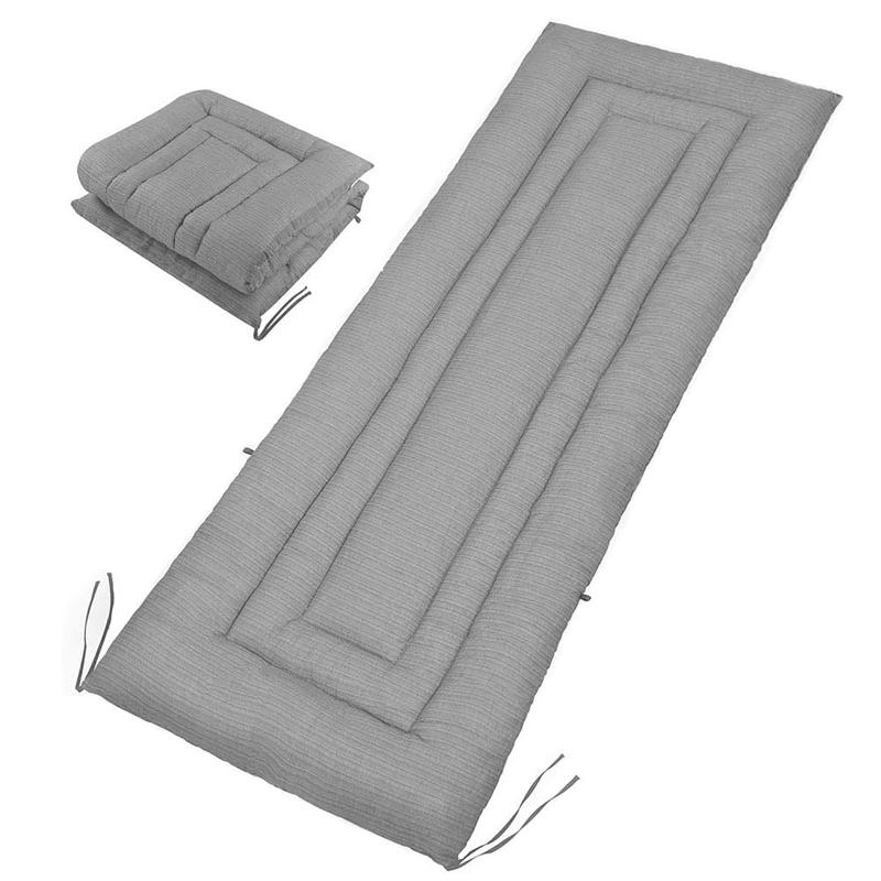 敷きふとん シングル 綿 100％側生地 しじら織り ごろ寝マット – Moriniko Natural 吸汗速乾 高反発 軽量 抗菌 防臭 防ダニ 厚手 お昼寝 うたた寝 車中泊 洗える 長座布団 2年品質 しきふとん(3.0)