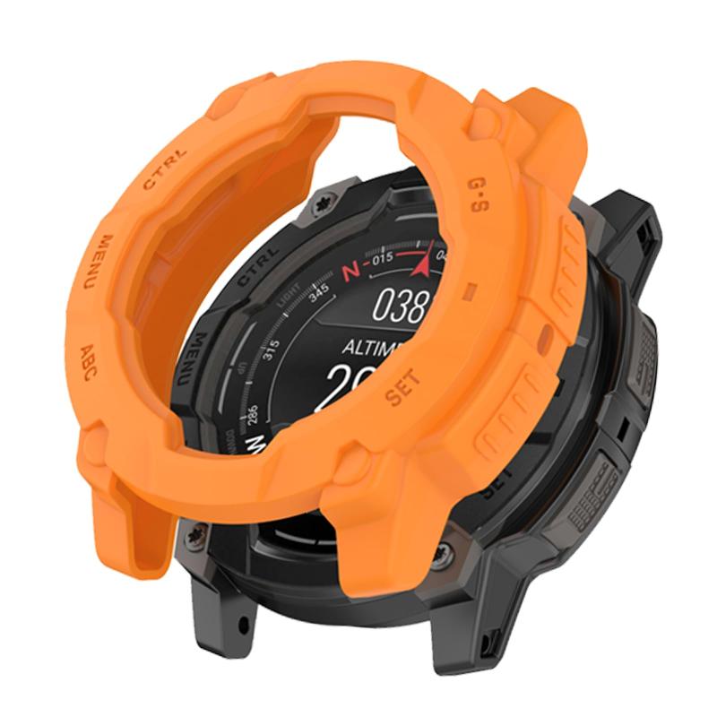 乐天商城 - For GARMIN Instinct 3 45mm ケース シリコン製 カバー YANMONGI 保護ケース 耐衝撃 全面保護 衝撃吸収 簡易着脱 軽量 高耐久 保護カバー ガーミン(GARMIN) Instinct 3 Dual Power 45mm