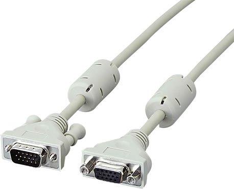 其它 - ELECOM スリム同軸ディスプレイ延長ケーブル D-Sub15pin(mini)オス-D-Sub15pin(mini)メス 3.0m CAC-E30