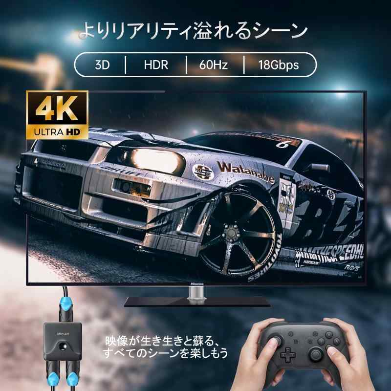 MT-VIKI HDMI スイッチ スプリッター 4K@60Hz