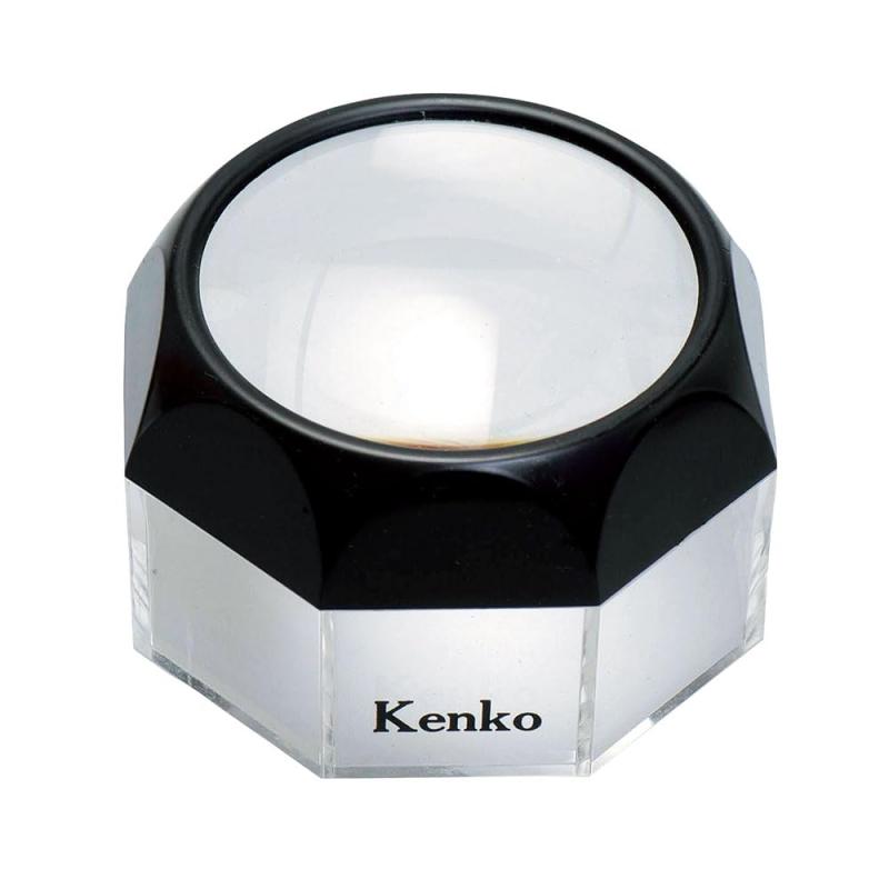 ケンコー(Kenko) ルーペ 置いて使う卓上拡大鏡 硝子レンズ(白坂) 日本製