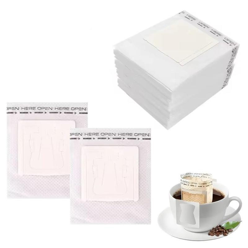 YUHENGCT コーヒーフィルター バッグ ドリップコーヒー用 1杯用 ペーパーフィルター 吊り下げ耳付き 旅..