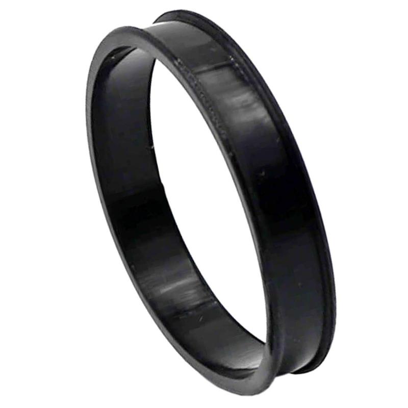 [グリーンピアッシング] ボディピアス メガサイズシリコントンネル プラグ ラージホール リング ゴム ブラック 黒色 大きい HD471(3.0)