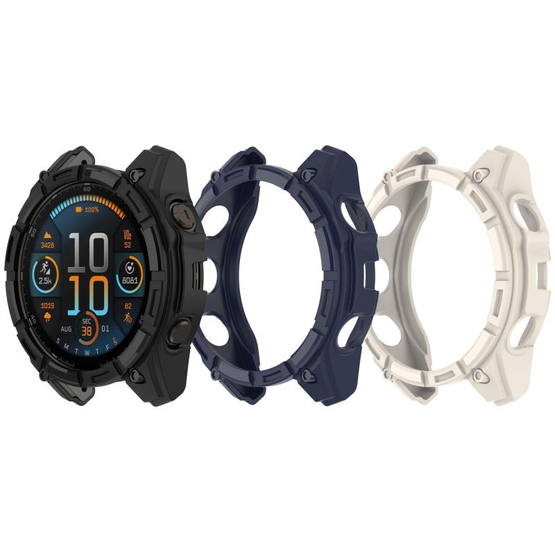 ［RuenTech］Garmin Tactix 8(47mm/51mm)ケースと互換性のある、ソフト TPU保護ケース Garmin Tactix 8 AMOLEDに適しています 保護カバー 耐衝撃にたえる アセンブリ