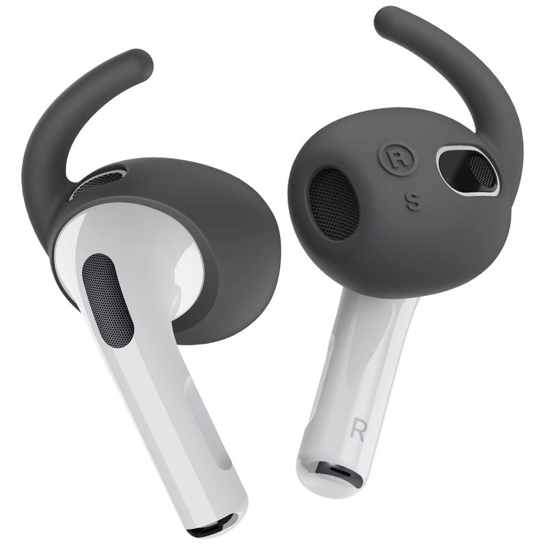 【elago】 AirPods 3 対応 イヤーフック カナル 型 イヤホン 落下防止 アクセサリー イヤーピース 持ち運び用 シリコン ケース 付 2サイズ × 2セット [ Apple AirPods3 エアポッツ エアーポッズ 3世代