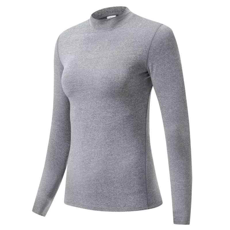 [Sillictor] スポーツ インナー シャツ レディース ハイネック 冷感 長袖 コンプレッション トップス アンダー ウェア 【通気速乾・UVカット】