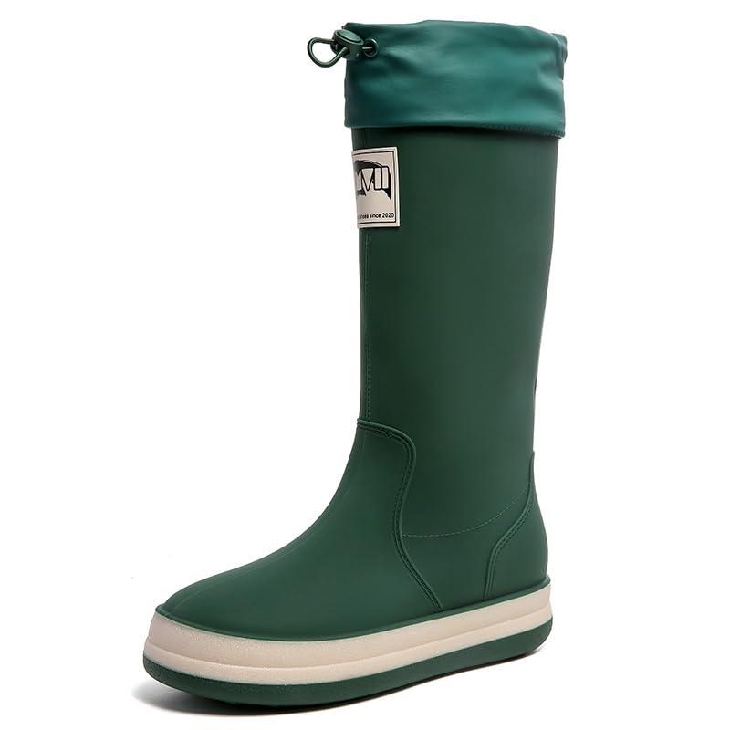 [夕暮れの香り] メンズ レディース レインブーツ ロングブーツ 防水シューズ 防水雨具 おしゃれ 厚底 滑り止め 男女兼用 雨天対策 アウトドア 通勤 通学 歩きやすい