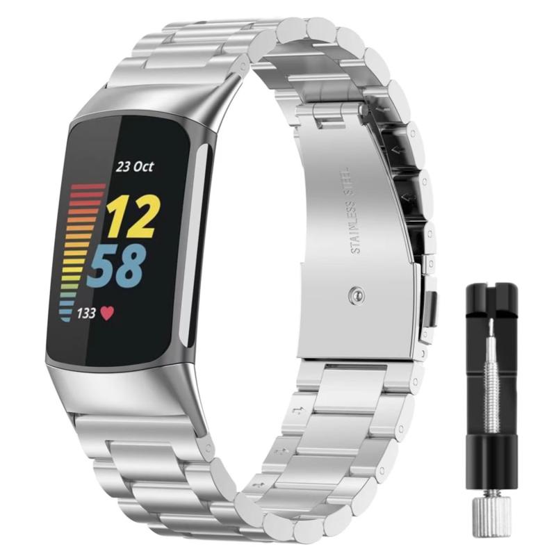 乐天商城 - [XZSJ] バンド 適応 Fitbit Charge 6/Fitbit Charge 5,ステンレス製 交換ベルト 調節工具付き
