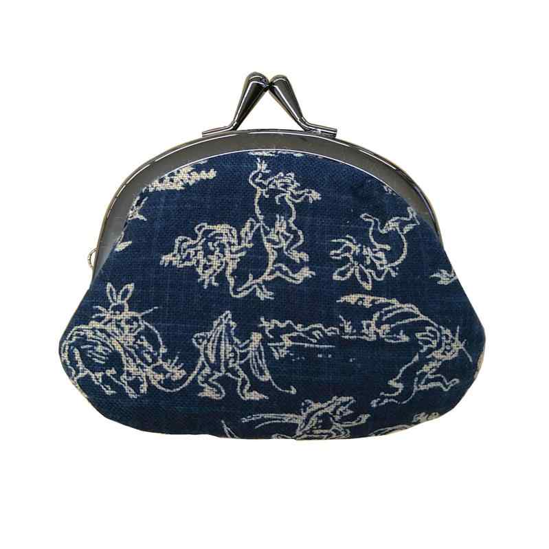 乐天商城 - 丸全(Maruzen) がま口財布 和柄財布 男物3.3寸がま口 鳥獣戯画コン 0