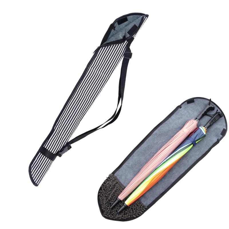 yowodana 傘ケース 長傘用 傘袋 雨傘 カバー 超吸水 長傘専用 全面 マイクロファイバー 全面吸収 肩掛け 斜め掛け 調節可能 梅雨対策 雨の日 携帯便利 車内 通勤 通学