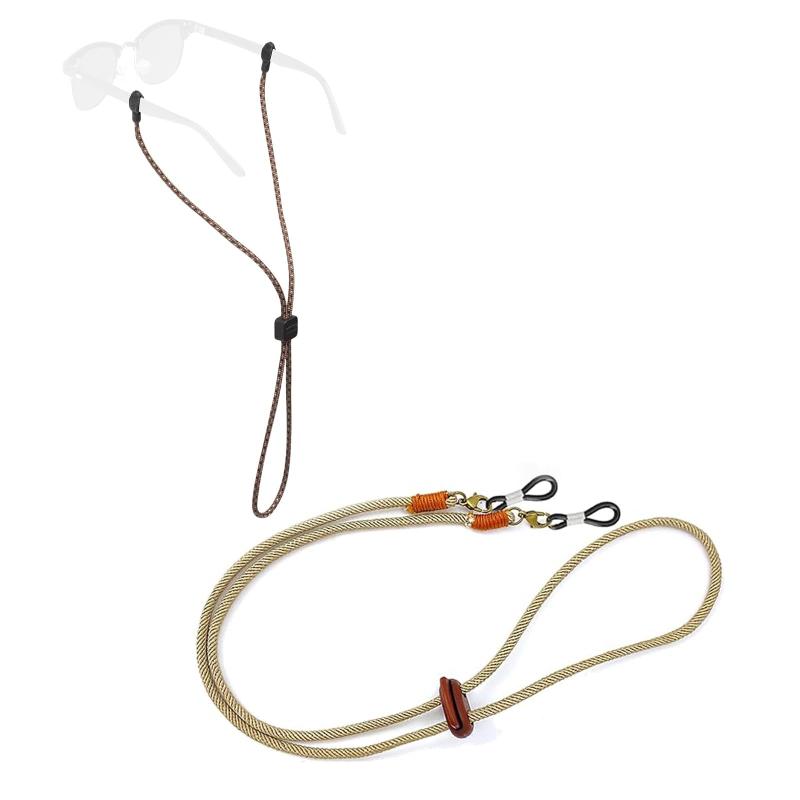 [joyoyoo] メガネストラップ メガネチェーン 長さ調整可能 落下防止強化版 軽量ナイロン素材 快適フィ..