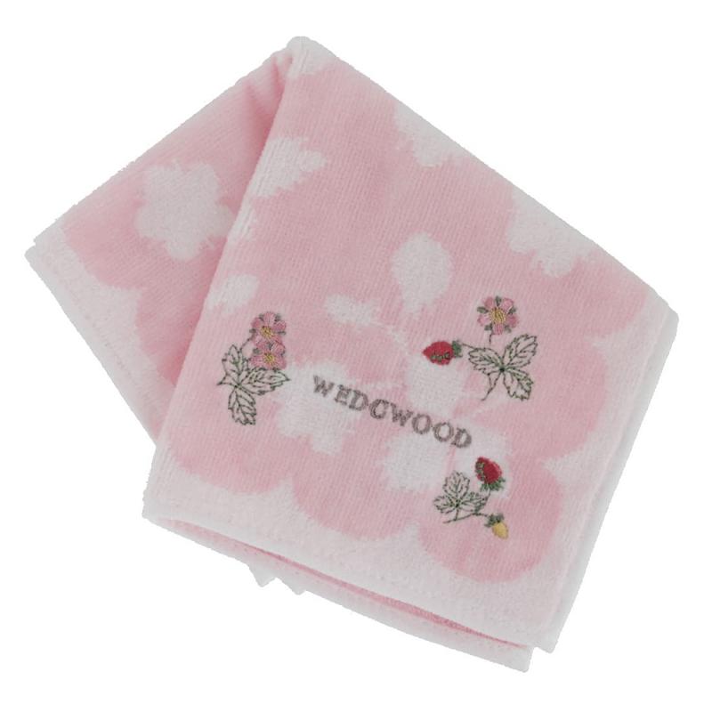 【WEDGWOOD】ウェッジウッド タオルハンカチ 0002 (ピンク) [綿100％] 婦人 レディース ハンドタオル 約25cm 000113-0002-01