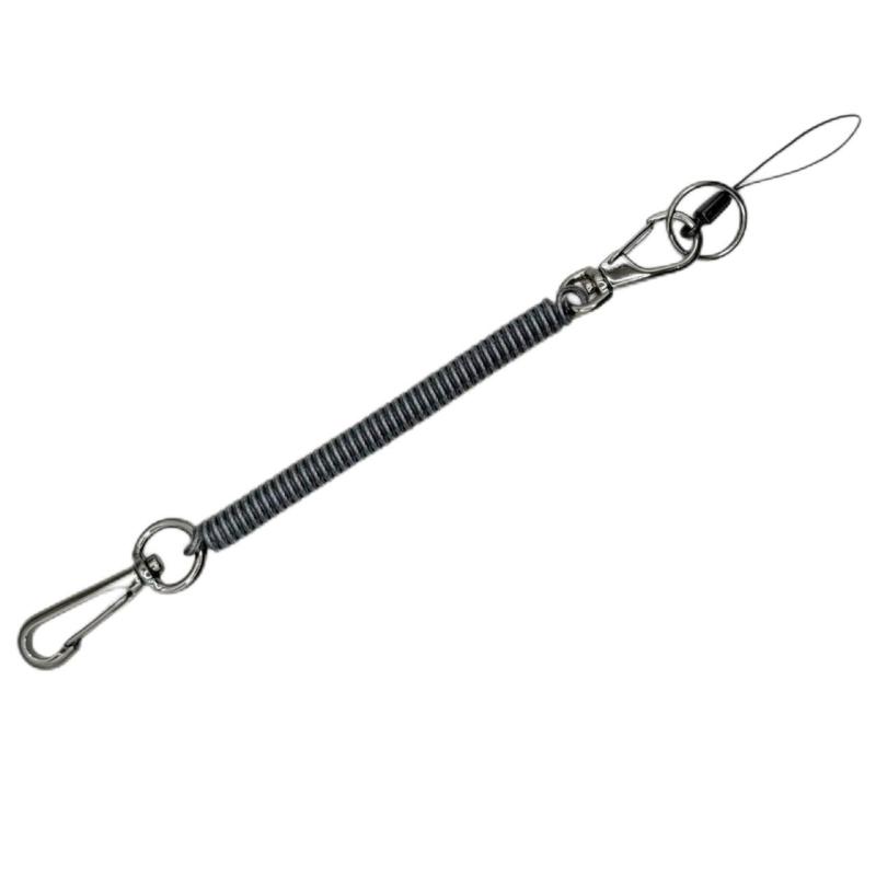 BeyonMind 鍵 スマホ 落下防止 スーパーグレートコイル ナスカン/パスケース 紛失防止 約27cm～120cm (日本製 MIND)