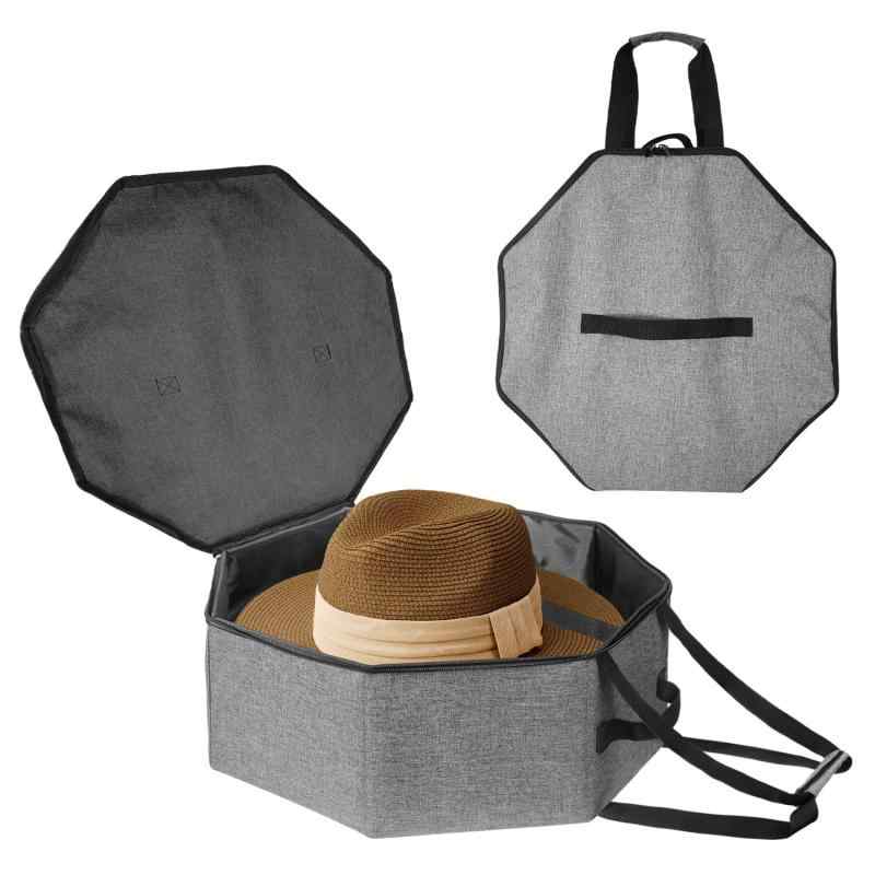 帽子収納ボックス 男女兼用 ハードボードサポートハットボックス ドアフック1個付き 帽子オーガナイザ..