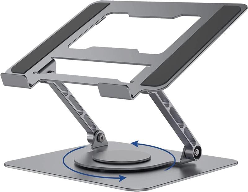 ノートパソコン スタンド アルミ合金 360°回転 pcスタンド 高度・角度調節可能 折畳み パソコンスタンド 滑り止め タブレットスタンド 放熱対策 軽量 パソコン 置き 台 卓上 laptop stand 人間工