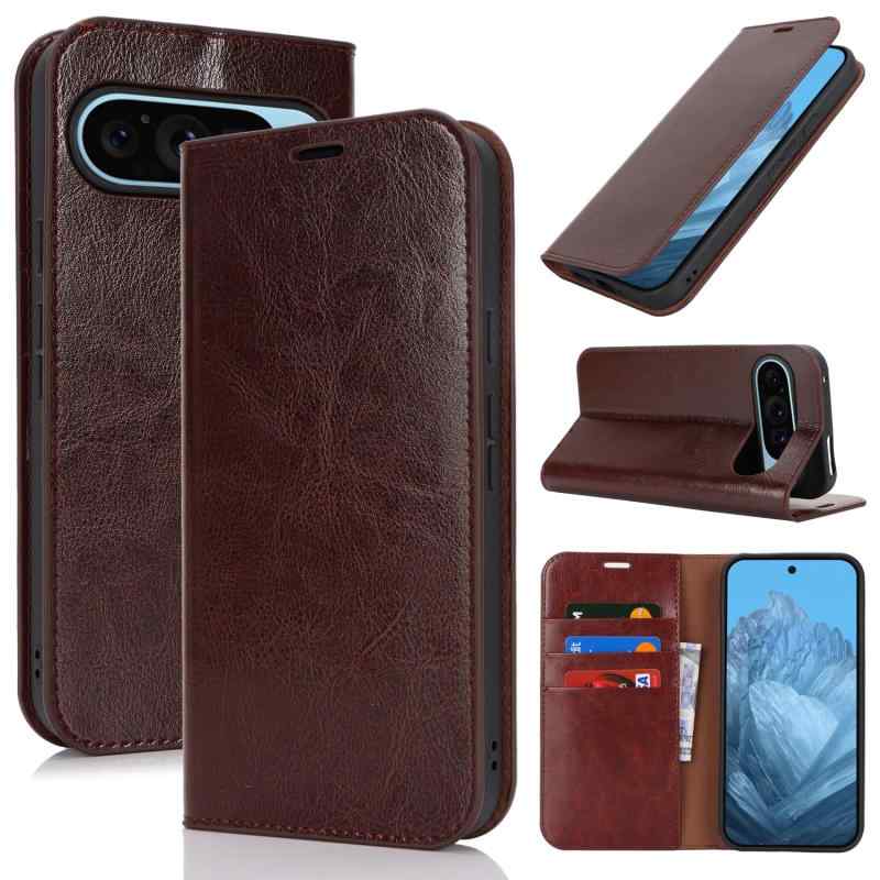 乐天商城 - Crazy Horse Leather Case for Pixel 9