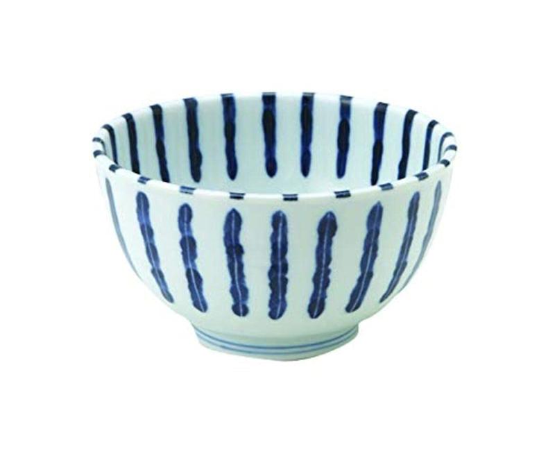テーブルウェアイースト ダミ十草 軽量多様丼ぶり(大) 白,青 17.1 x 16.6 9.5 cm sn-F1-1002-0