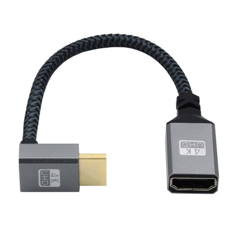 Chenyang HDMI延長ケーブル、HDMI 1.4オス-メス 90度角度延長ケーブル 0.5m