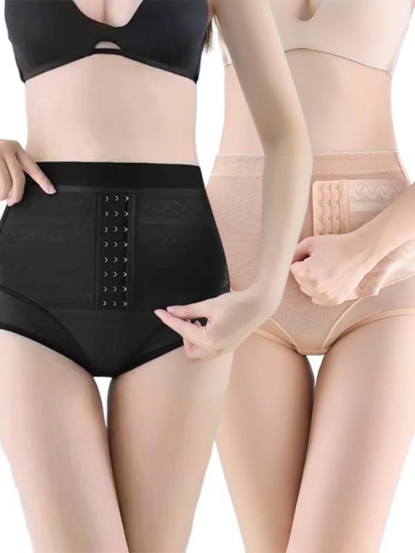 [RUOXIAO] ガードル 骨盤矯正 ショーツ 補正 下着 パンツ ヒップアップ お腹引き締め 美尻 レディース 産後ケア ハイウエスト ウエストニッパー 女性 高伸縮性 高通気性 2枚セット
