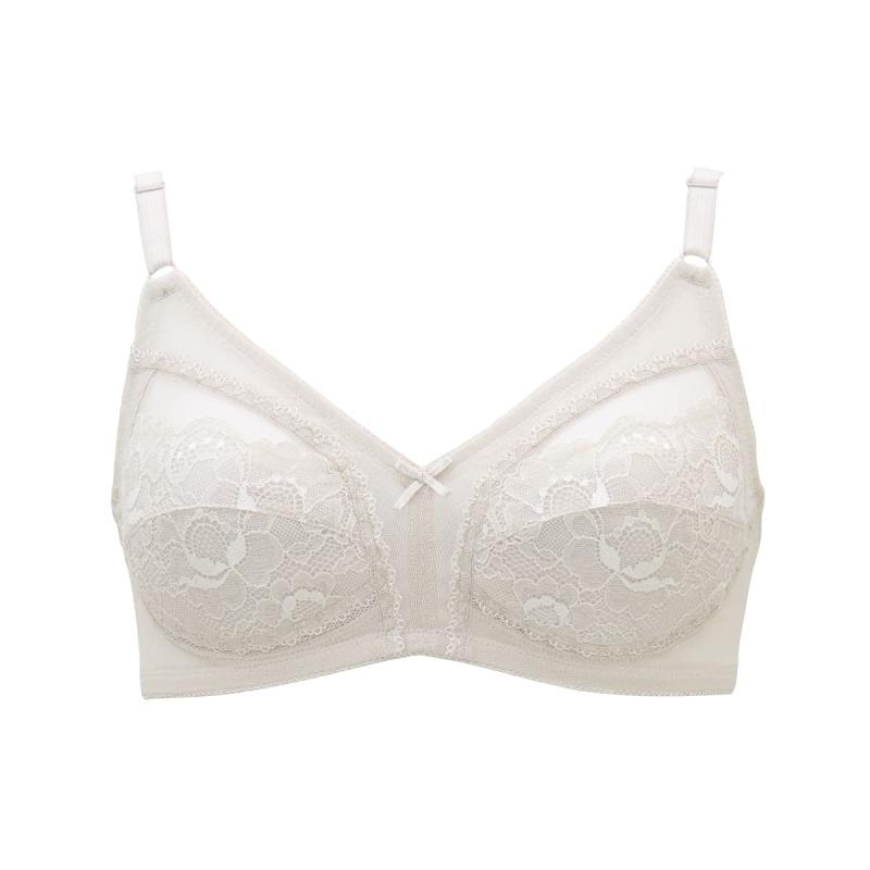 LECIEN(ルシアン) レディース ブラジャー ノンワイヤー アンダーメッシュ レディース ハイミセス フルカップ 通気性 メッシュフルカップブラ