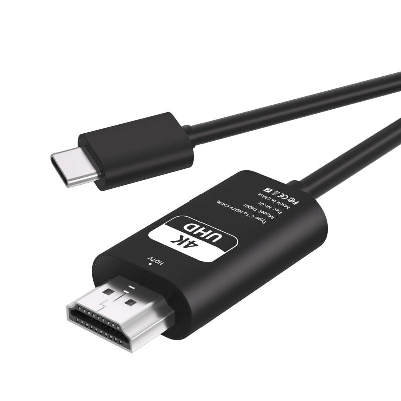 USB C HDMI 変換ケーブル映像出力/ミラーリング 設定不要 Thunderbolt3/4互換 HDMI Type-C 接続ケーブル