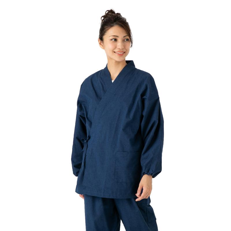 女性用作務衣 久留米紬織