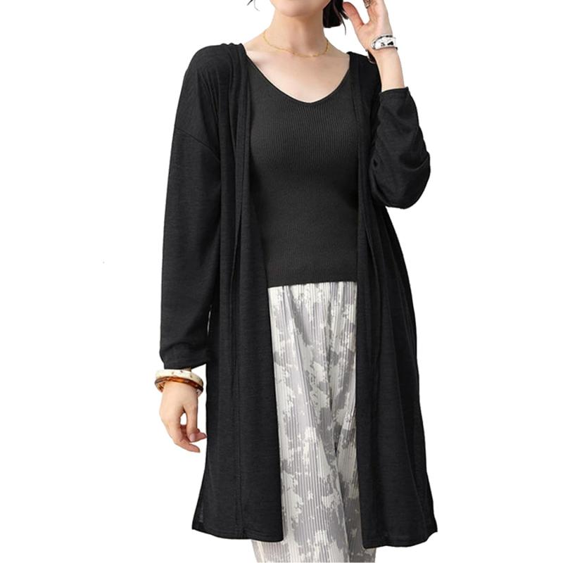 [PAFHL] カーディガン レディース 羽織 薄手 ニット ロング 春 夏 秋 UV対策 軽量 通気性 冷房対策 服