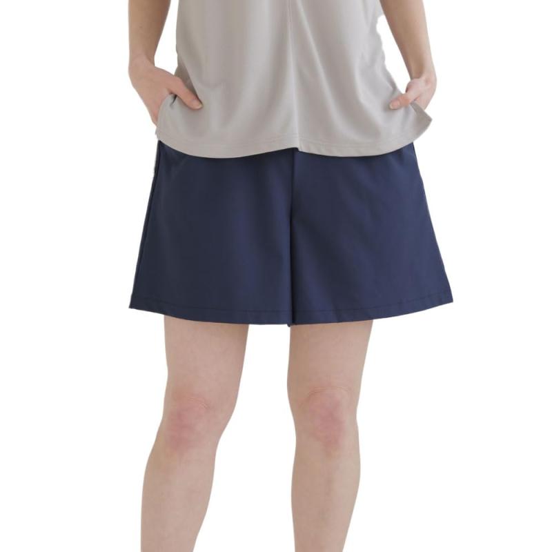 [egneL] エグネル 軽量 超薄手 ストレッチ ハーフパンツ 日本製 コンパクト 吸汗 速乾 防しわ UVカット スポーツ トラベル 楽々 パンツ 婦人 レディース