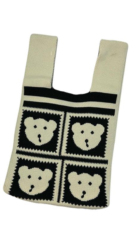 [From Jiji] ニットバッグ ランチバッグ トートバッグ エコバッグ マチあり ちょっとランチ、ちょっと散歩、ちょっとプレゼントにも