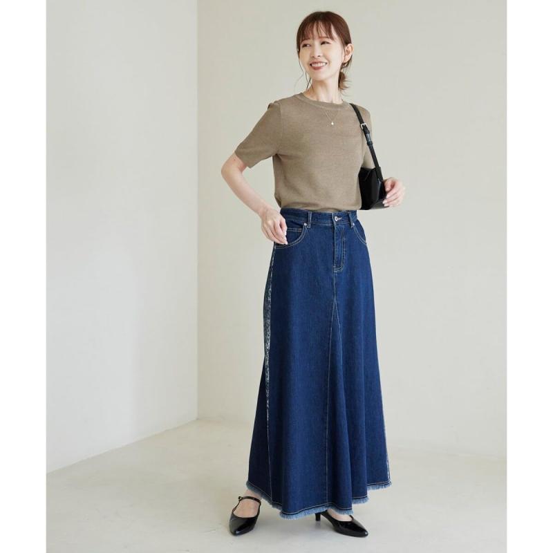 ROPE' PICNIC(ロペピクニック) ニットプルオーバーLEVITAスパークナイロンハーフスリーブニットプルオーバーレディース slope-up-10053193 SLOPEUP サンプル画像3