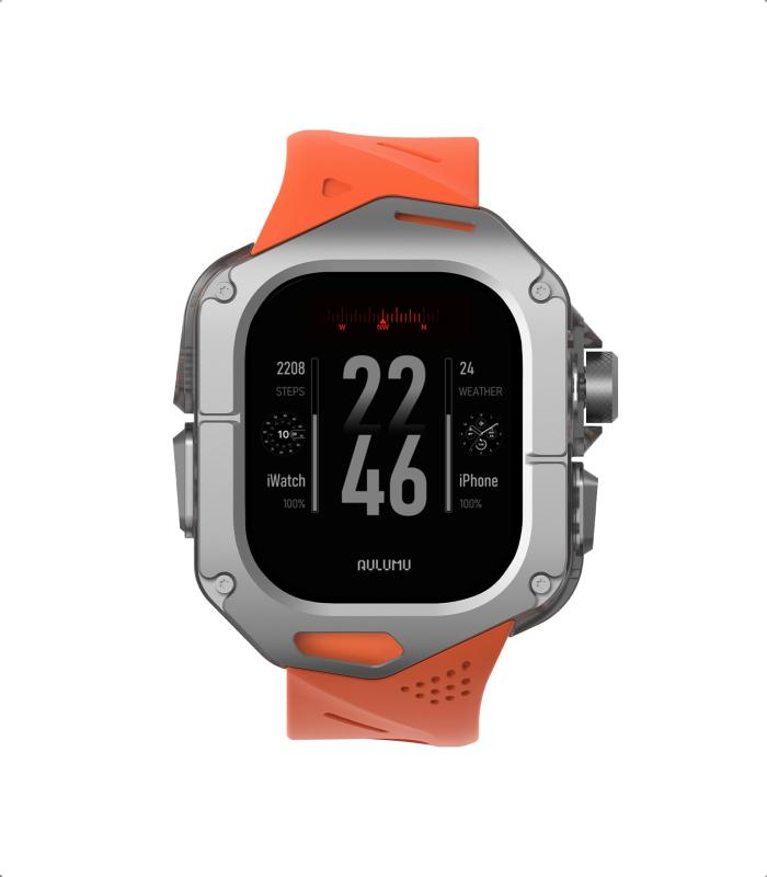 [Aulumu] A01 チタンケース付き Apple Watch Ultra バンド 49mm対応｜高級チタン設計｜Apple Watch Ultra 3/2/1 49mm対応