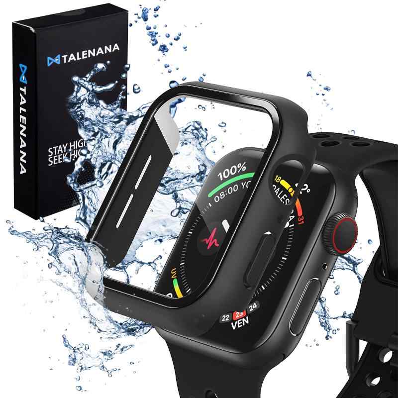 TALENANA for Apple Watch 防水ケース アップルウォッチ ケース Apple Watch 保護カバー 強化ガラスフィルム 一体型 全面保護 衝撃吸収 PC素材 装着簡単 タッチ感良好