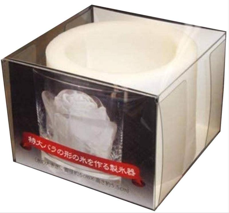乐天商城 - 特大バラの形の氷を作る製氷器 シリコーン製の型で特大サイズのバラの形の氷が作れる製氷器 （1個）