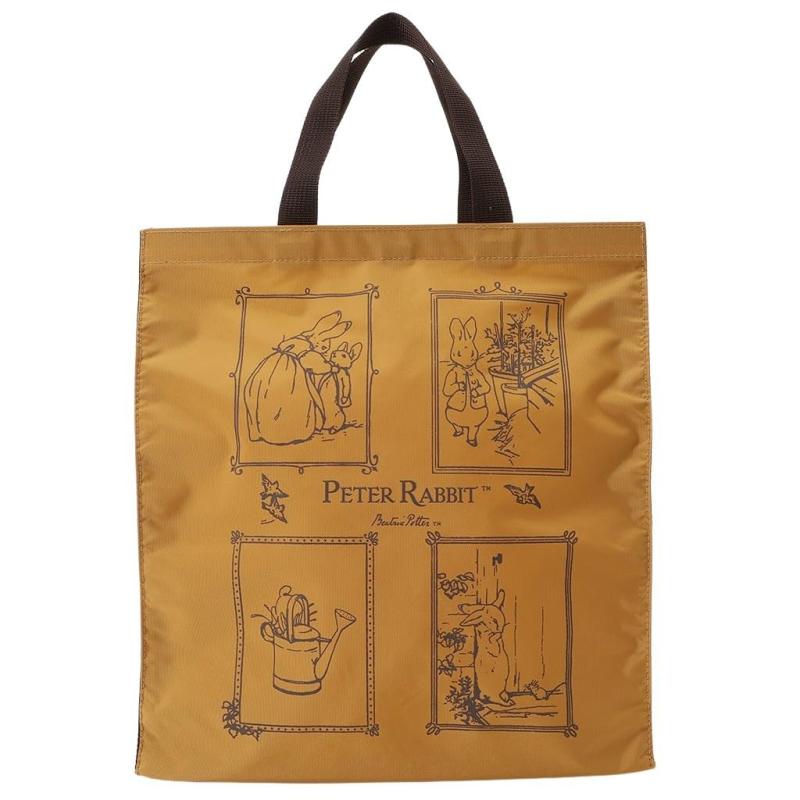 乐天商城 - [PETER RABBIT(TM) ピータ―ラビット(TM)] スクエアトートバッグ (M) ハンドバッグ 軽量 A4 買い物 底板付き スクエア型 サブバッグ お稽古 うさぎ 2410-0647-03