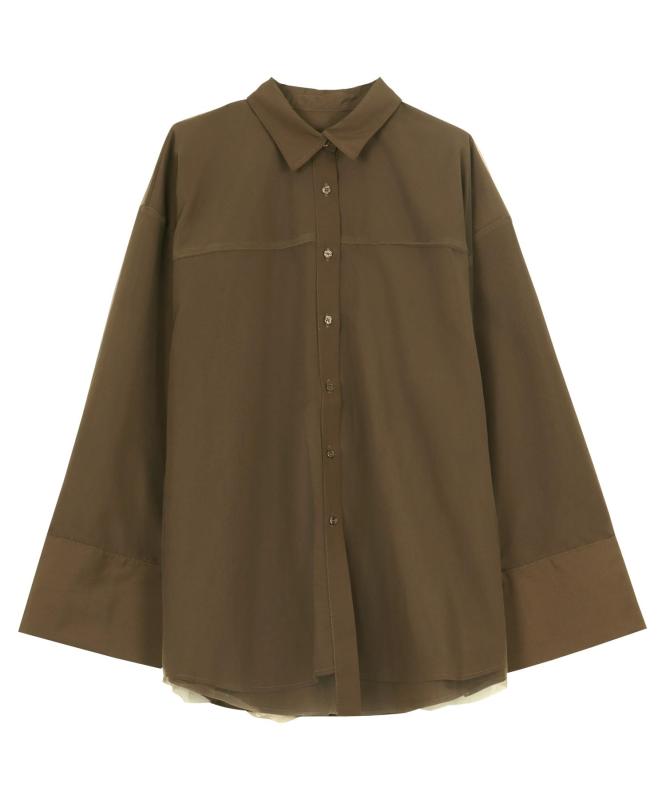 [神戸レタス] ブロードチュール 被せ シャツ レディース 秋 冬 秋服 冬服 ブラウス...