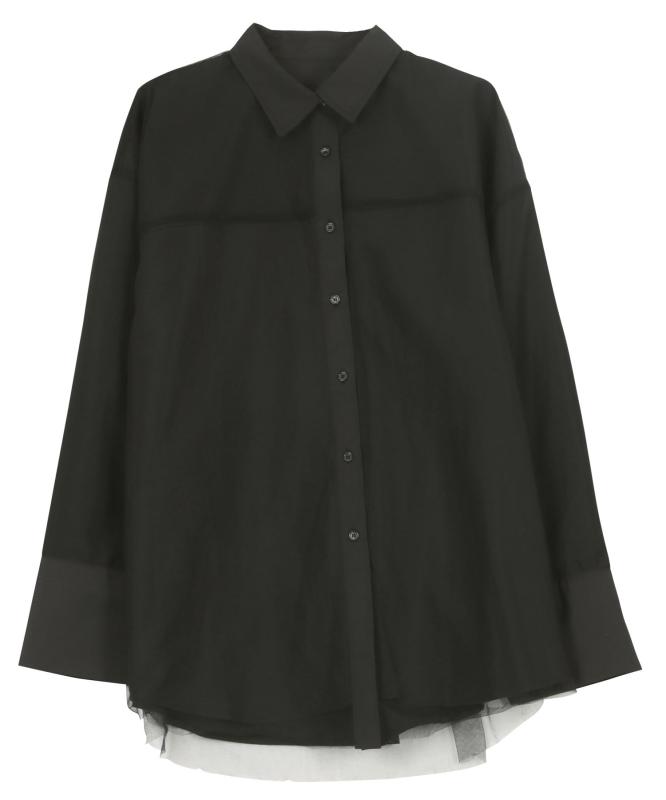 [神戸レタス] ブロードチュール 被せ シャツ レディース 秋 冬 秋服 冬服 ブラウス...
