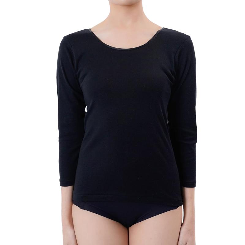 【満足】無地 8分袖 長袖シャツ 1枚組 綿100％ 蜜ろう保湿加工 福助 ピマ綿