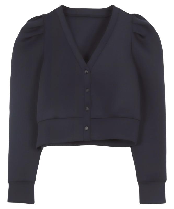 乐天商城 - [神戸レタス] カーディガン レディース 秋冬 冬服 春 秋 冬 パフスリーブ パワショル ショート丈 羽織り [C7338]