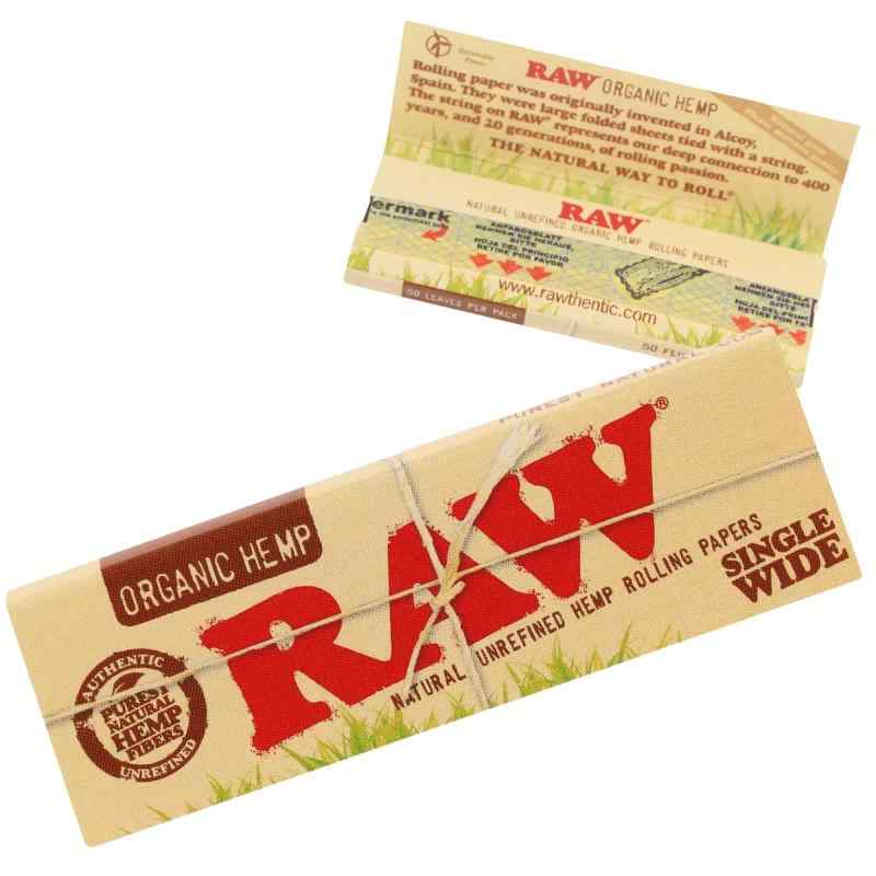 RAW オーガニック・シングルワイド ペーパー 湿度調整剤付き/raw 巻紙 喫煙具 [並行輸入品]