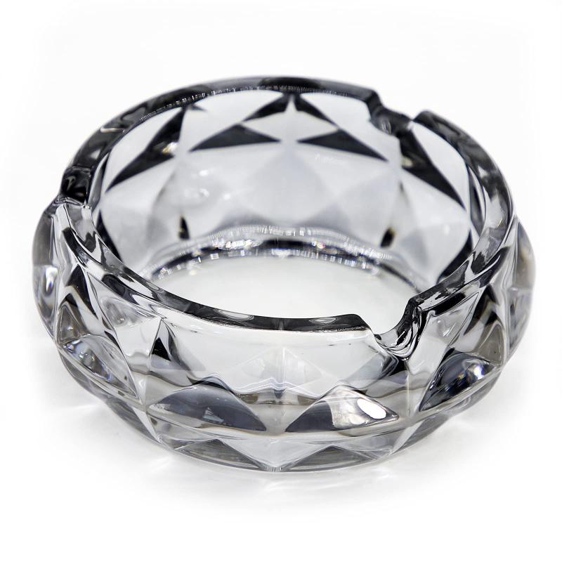 TOSSOW 灰皿 ガラス 静音 大容量 卓上 クリスタル 洗いやすい 室内屋外兼用 おしゃれ 煙草 インテリア..