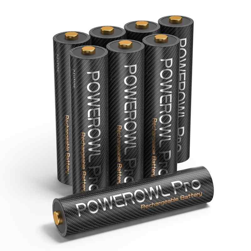 POWEROWL 充電式 単四電池プロニッケル水素電池8個 大容量1100mAh