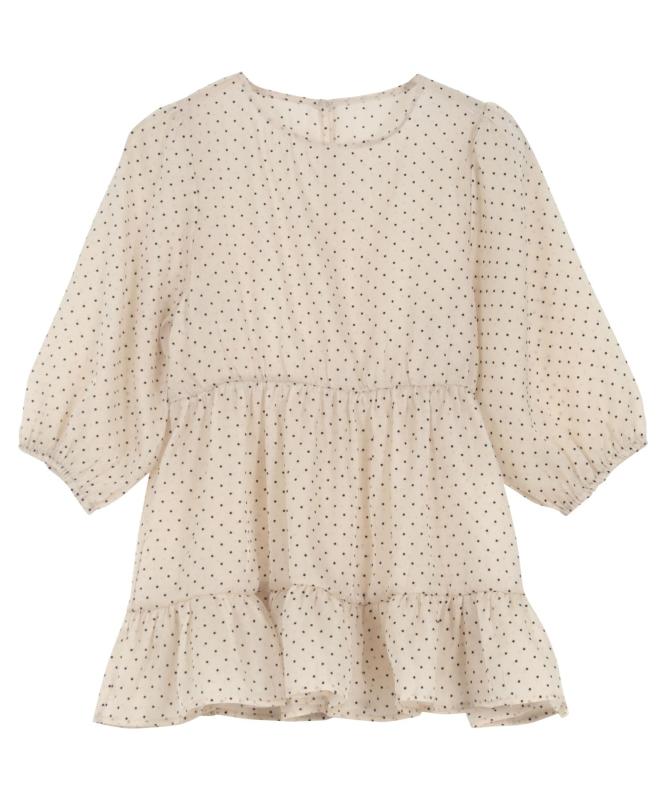 [神戸レタス] ブラウス ティアードブラウス シャツ レディース 春服 シアー ドット...