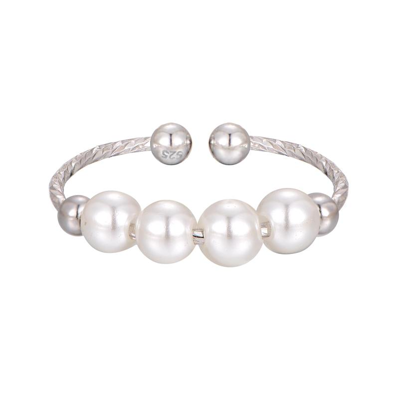 [Free bird] パール 指輪 リング レディース 「白い恋人」 調整可能 貝パール シルバー925 金属アレルギー対応 女性 上品 記念日 結婚式 指輪 クリスマスプレゼント 女性 Christmas