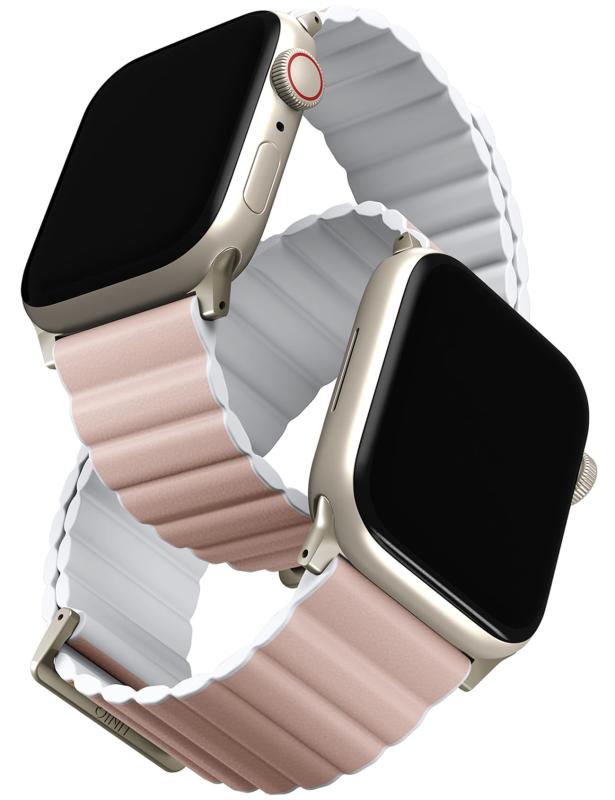 UNIQ Apple Watch バンド 42mm 41mm 40mm Series 11 / 10 / 9 / 8 / 7 / 6 / SE / 5 / 4 /対応 マグネットシリコンバンド リバーシブル アップルウォッチ ベルト REVIX