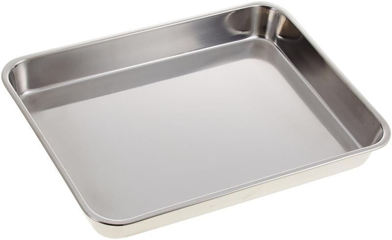 クローバー 18-8 浅型 角バット 10枚取