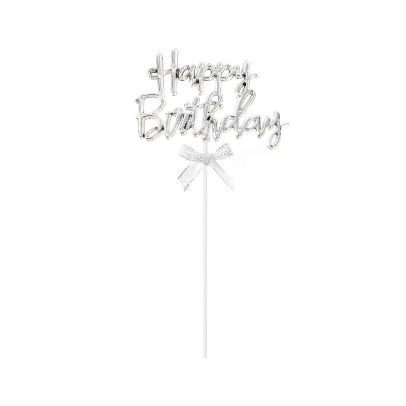 QEZEZA ケーキトッパー 誕生日 立体的な英語 ケーキ飾り 豪華 ケーキ挿入カード ケーキデコレーション ..