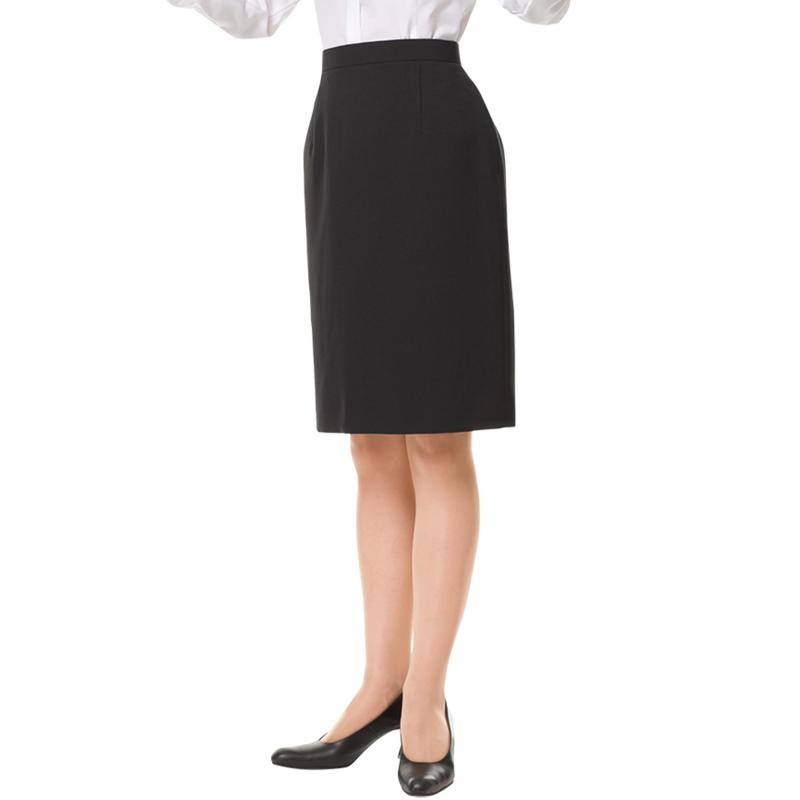 arbe(アルベ) ストレッチスカートアルべ ストレッチスカート 黒 ポケットあり 裏地付 ひざ丈 フォーマル 飲食 制服 式場 ARBE AS7410 C-10 ブラックレディース