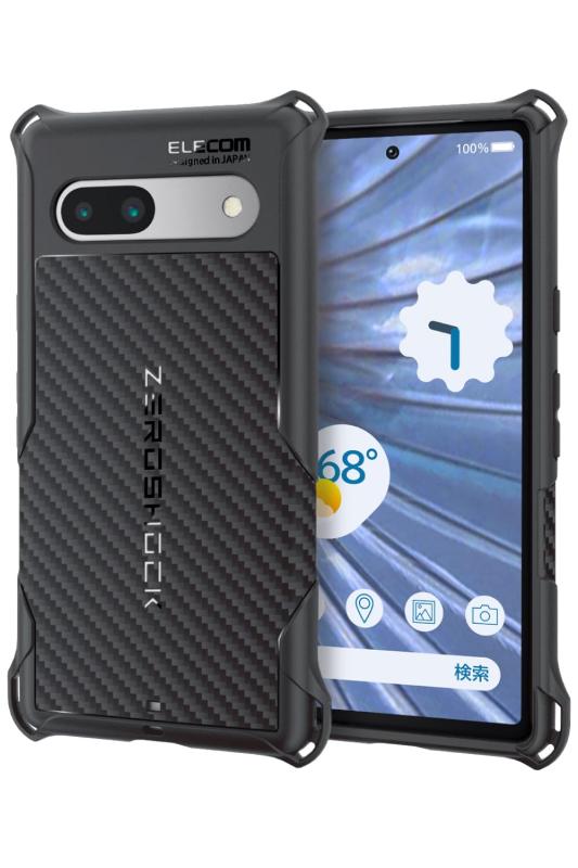 乐天商城 - エレコム Google Pixel 7a ケース 耐衝撃 ZEROSHOCK 四つ角エアークッション ハニカム構造 ストラップホール付き [握りやすいグリップテクスチャー] ブラック PMWP231ZEROGBK