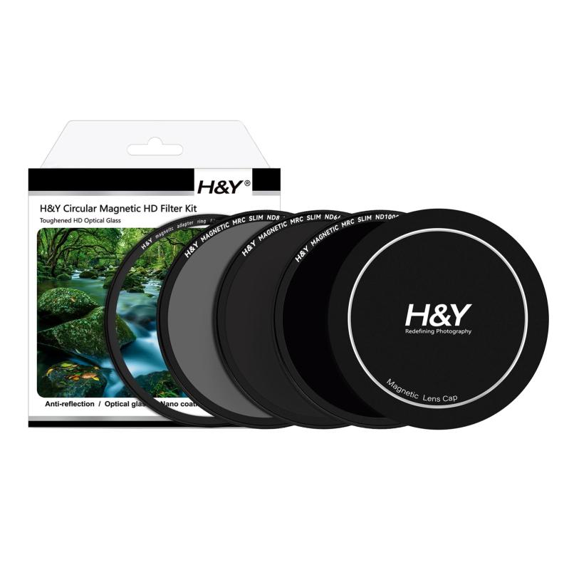 H&Y NDフィルター マグネティック ND フィルターセット Magnetic Circular Filter ND Kit マグネット式 ND8 ND64 ND1000 薄枠 帯電防止 防汚 撥水 NK(2.0)